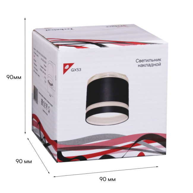 Накладной светильник Reluce 53001-9.5-001LD GX53+LED3W BK Накладной светильник Reluce 53001-9.5-001LD GX53+LED3W BK