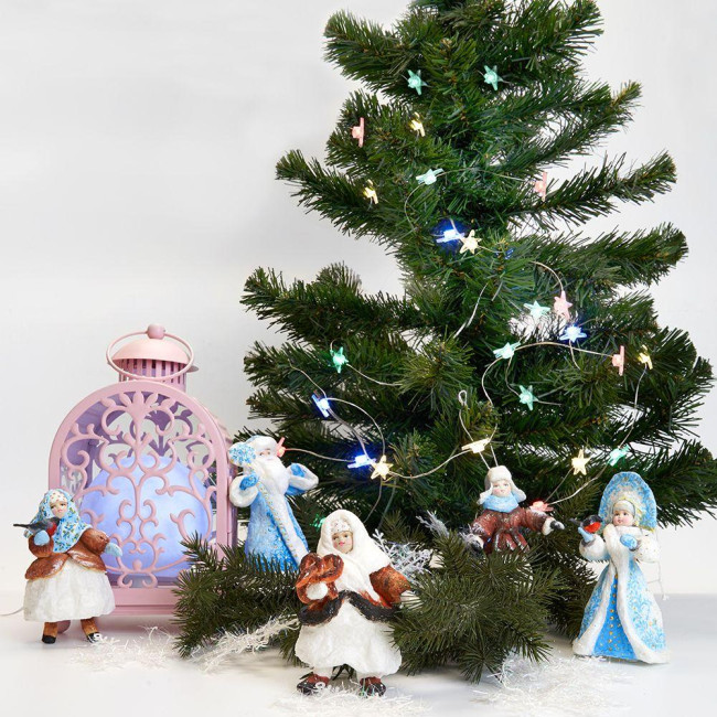 Светодиодная гирлянда Feron Звездочки USB разноцветная без мерцания CL572 41649 Светодиодная гирлянда Feron Звездочки USB разноцветная без мерцания CL572 41649