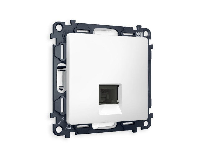 Комплект механизма компьютерной розетки RJ-45(8P8C) CAT6 со шторкой Ambrella Volt Alfa MA132010