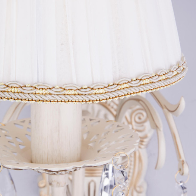 Бра Eurosvet 3637/1 белый с золотом/прозрачный хрусталь Strotskis Бра Eurosvet 3637/1 белый с золотом/прозрачный хрусталь Strotskis