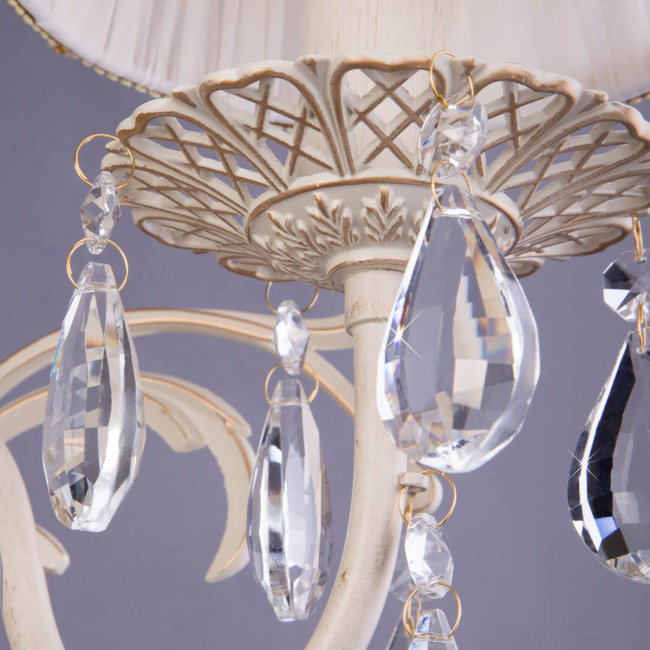 Бра Eurosvet 3637/1 белый с золотом/прозрачный хрусталь Strotskis Бра Eurosvet 3637/1 белый с золотом/прозрачный хрусталь Strotskis