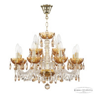 Подвесная люстра Bohemia Ivele Crystal 5402/8+4/195 G Amber/M-1H K721 Подвесная люстра Bohemia Ivele Crystal 5402/8+4/195 G Amber/M-1H K721