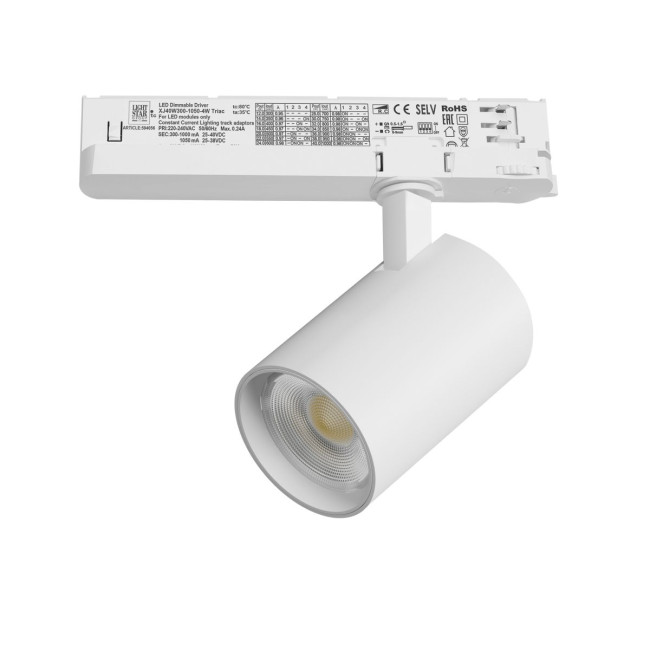 Трековый трехфазный светильник Quattro LED с управлением TRIAC Lightstar Alta Base A5246TRIAC Трековый трехфазный светильник Quattro LED с управлением TRIAC Lightstar Alta Base A5246TRIAC