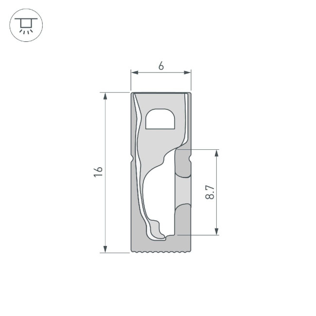 Силиконовый профиль Arlight WPH-FLEX-0616-SIDE-S9-5m FULL BLACK 045842 Силиконовый профиль Arlight WPH-FLEX-0616-SIDE-S9-5m FULL BLACK 045842
