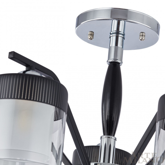 Люстра на штанге Arte Milano Napoli 332646/5 CR+BK Люстра на штанге Arte Milano Napoli 332646/5 CR+BK