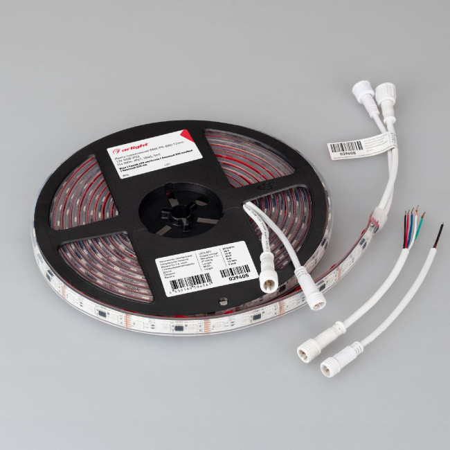 Светодиодная герметичная лента Arlight DMX-PS-B60-12mm 12V RGB-PX3 (14 W/m, IP67, 5060, 5m) 039605