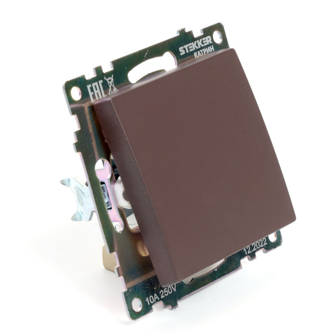 Выключатель 1-клавишный Stekker Катрин GLS10-7103-04 49020 Выключатель 1-клавишный Stekker Катрин GLS10-7103-04 49020