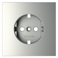 Накладка для розетки с заземлением Voltum S70 (сталь) VLS000605