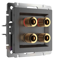 Акустическая розетка Werkel (графит рифленый) W1185004 4690389158698 Акустическая розетка Werkel (графит рифленый) W1185004 4690389158698