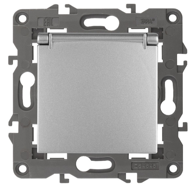 Розетка 2P+E Schuko со шторками с крышкой Эра 14-2103-03 Б0034280 Розетка 2P+E Schuko со шторками с крышкой Эра 14-2103-03 Б0034280