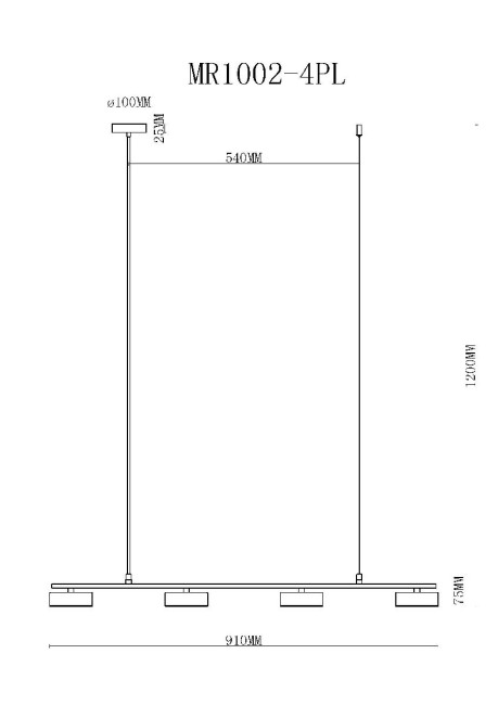 Подвесной светильник MyFar Milla MR1002-4PL Подвесной светильник MyFar Milla MR1002-4PL