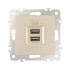 Розетка USB 2.1А+1А Arte Milano 206.46-1.shampan Розетка USB 2.1А+1А Arte Milano 206.46-1.shampan