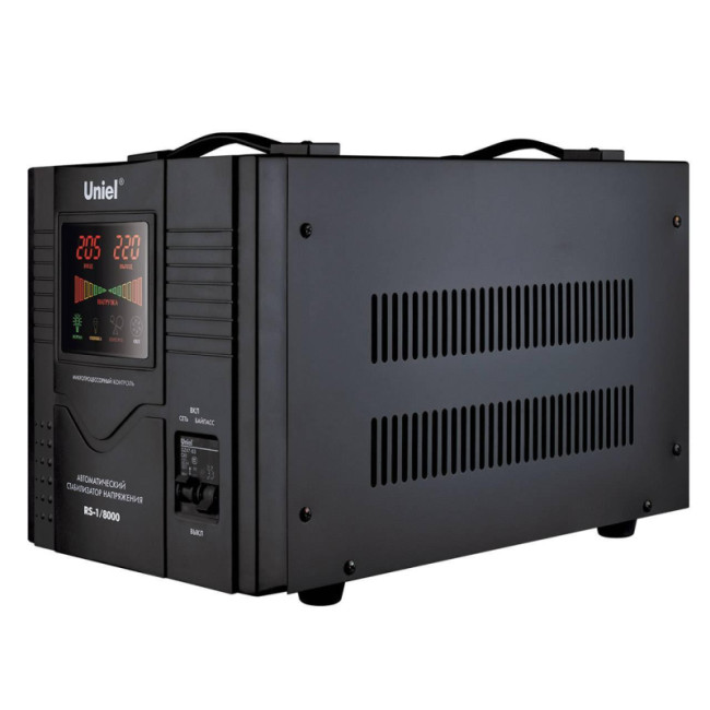 Стабилизатор напряжения (03113) Uniel 8000ВА RS-1/8000 Стабилизатор напряжения (03113) Uniel 8000ВА RS-1/8000