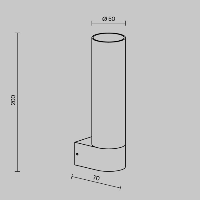 Уличный настенный светильник Maytoni Tube O508WL-L5B3K Уличный настенный светильник Maytoni Tube O508WL-L5B3K