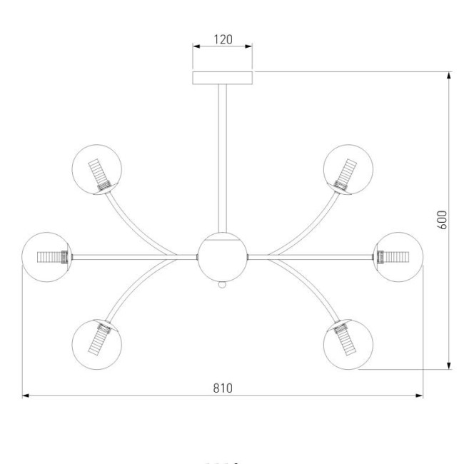 Люстра на штанге Eurosvet Astro 30179 матовое золото