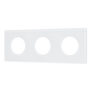 Рамка стеклянная на 3 поста Arlight FRM-GLARE-GC-3-WH 043838 Рамка стеклянная на 3 поста Arlight FRM-GLARE-GC-3-WH 043838