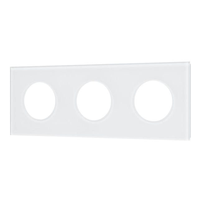Рамка стеклянная на 3 поста Arlight FRM-GLARE-GC-3-WH 043838 Рамка стеклянная на 3 поста Arlight FRM-GLARE-GC-3-WH 043838