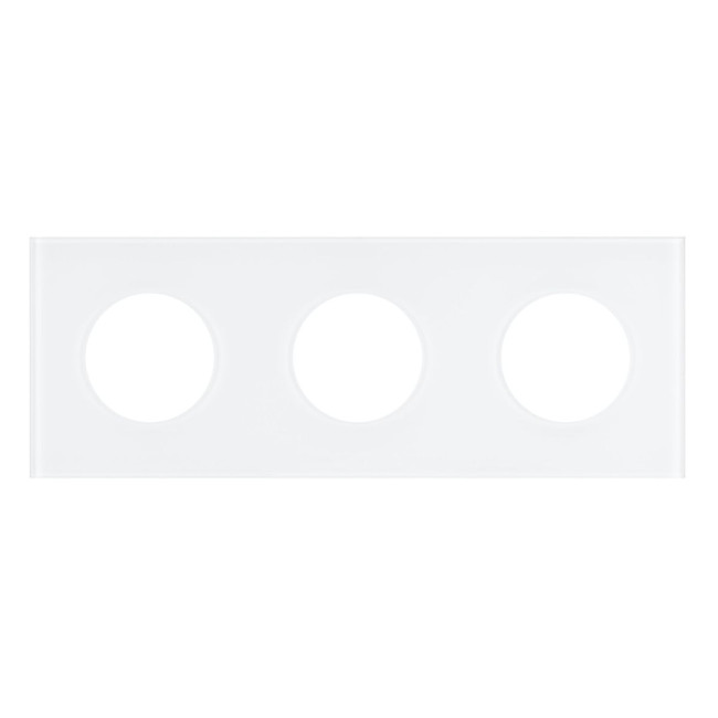 Рамка стеклянная на 3 поста Arlight FRM-GLARE-GC-3-WH 043838 Рамка стеклянная на 3 поста Arlight FRM-GLARE-GC-3-WH 043838