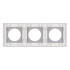 Рамка стеклянная на 3 поста Arlight FRM-GLARE-GC-3-WH 043838 Рамка стеклянная на 3 поста Arlight FRM-GLARE-GC-3-WH 043838
