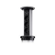 Сенсорный блок розеток LK (3 секции и 2 USB) Mebax 00-00001183