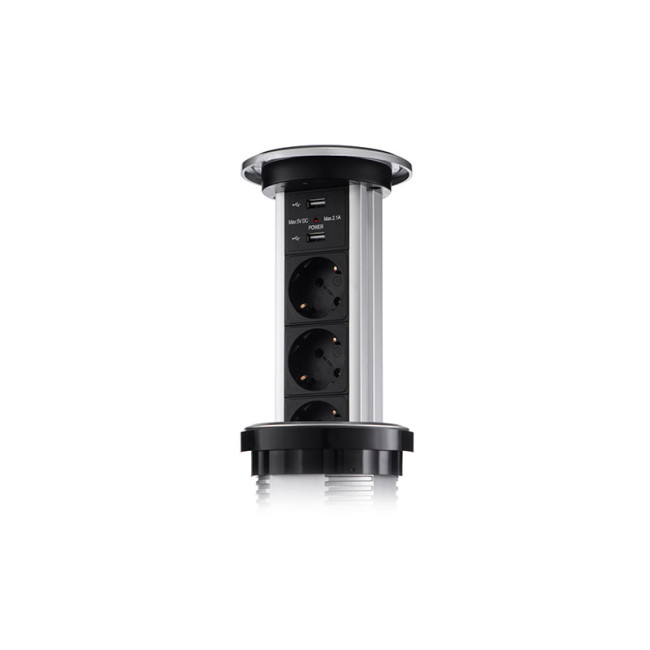 Сенсорный блок розеток LK (3 секции и 2 USB) Mebax 00-00001183 Сенсорный блок розеток LK (3 секции и 2 USB) Mebax 00-00001183