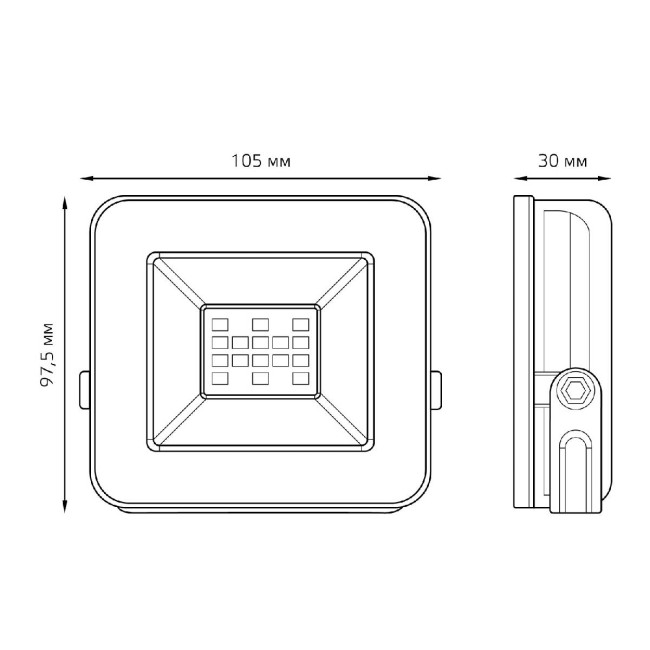 Прожектор светодиодный Gauss Elementary Промо 10W 6500К 613100310P