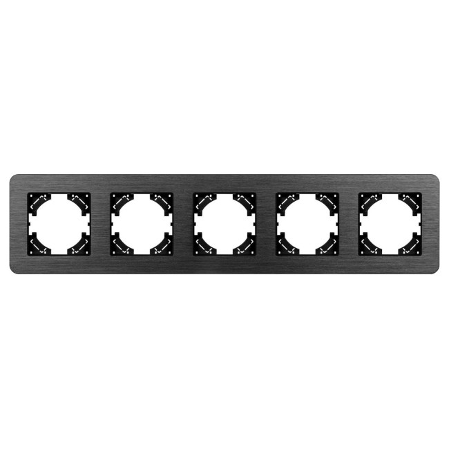 Рамка на 5 постов алюминиевая Arlight FRM-AKIRY-AL-5-BK 049735