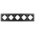 Рамка на 5 постов алюминиевая Arlight FRM-AKIRY-AL-5-BK 049735