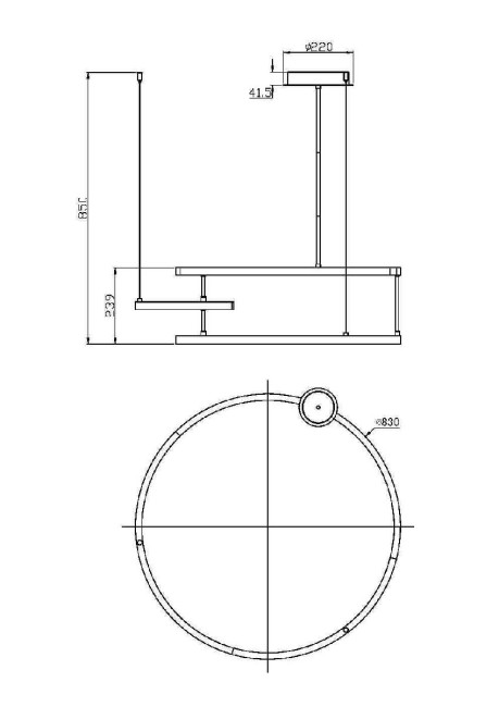 Подвесная люстра Maytoni Line MOD016PL-L52BK Подвесная люстра Maytoni Line MOD016PL-L52BK