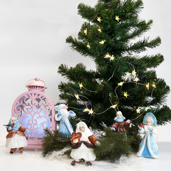 Светодиодная гирлянда Feron Звездочки USB теплый белый без мерцания CL572 41647 Светодиодная гирлянда Feron Звездочки USB теплый белый без мерцания CL572 41647