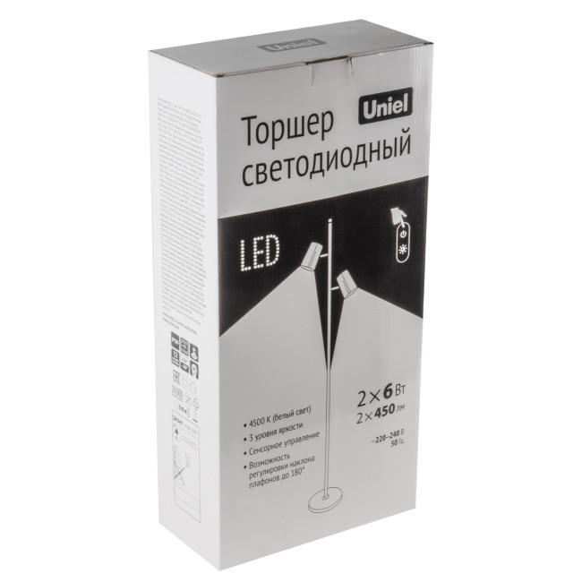 Торшер Uniel ULM-T600 2х6W/4500K/DIM WHITE UL-00010175 Торшер Uniel ULM-T600 2х6W/4500K/DIM WHITE UL-00010175