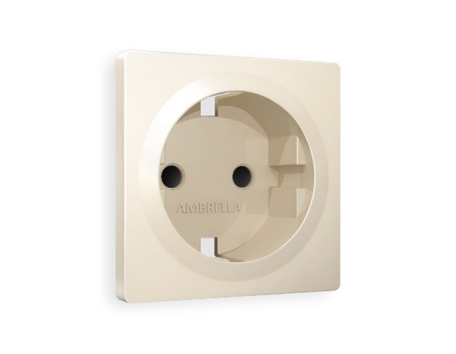Лицевая панель для розетки с/з со шторками Ambrella Volt Alfa AP3270 Лицевая панель для розетки с/з со шторками Ambrella Volt Alfa AP3270