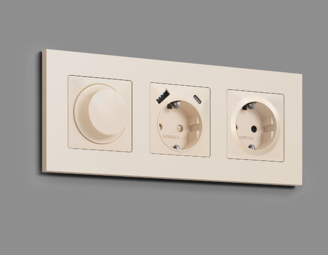 Лицевая панель для розетки с/з со шторками Ambrella Volt Alfa AP3270 Лицевая панель для розетки с/з со шторками Ambrella Volt Alfa AP3270