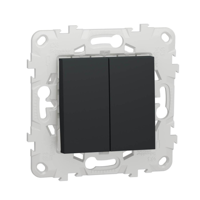 Переключатель двухклавишный перекрестный Schneider Electric Unica New NU521554 Переключатель двухклавишный перекрестный Schneider Electric Unica New NU521554