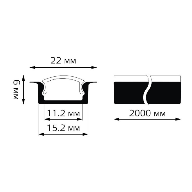 Алюминиевый профиль Gauss BT414 Алюминиевый профиль Gauss BT414