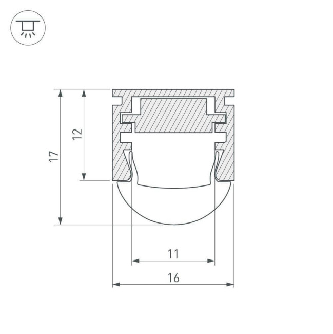Профиль Arlight PDS-REGULOR-2000 ANOD 013874 Профиль Arlight PDS-REGULOR-2000 ANOD 013874