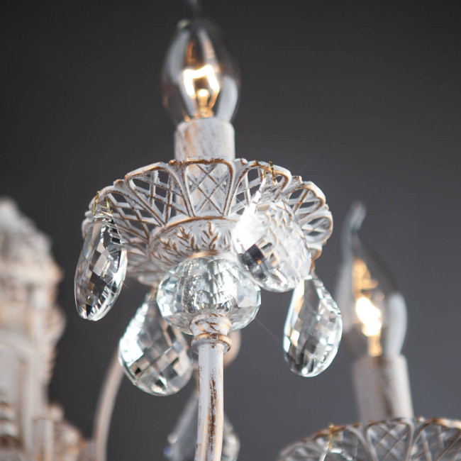 Бра Eurosvet 3305/3 белый с золотом/прозрачный хрусталь Strotskis Бра Eurosvet 3305/3 белый с золотом/прозрачный хрусталь Strotskis