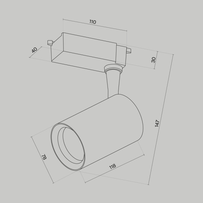 Трековый светильник Maytoni Technical Vuoro TR003-1-10W4K-S-B Трековый светильник Maytoni Technical Vuoro TR003-1-10W4K-S-B