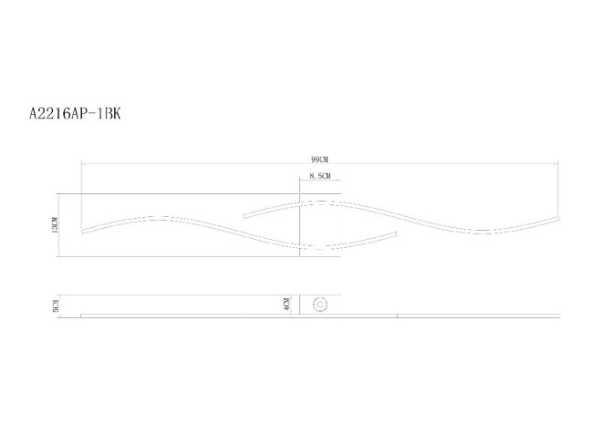 Настенный светильник Arte Lamp Aludra A2216AP-1BK Настенный светильник Arte Lamp Aludra A2216AP-1BK