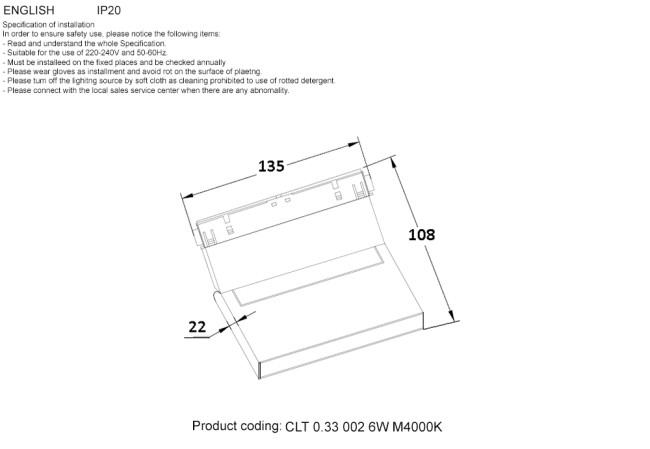 Трековый магнитный светильник Crystal Lux CLT 0.33 002 6W WH M4000K