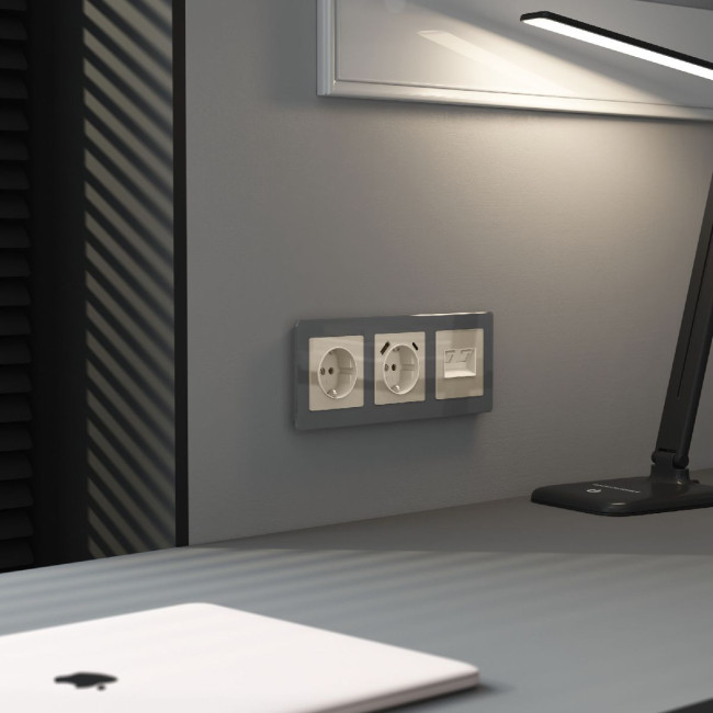 Накладка для двойной розетки Еthernet RJ-45 Werkel 4690389197222 W1191143 a064068