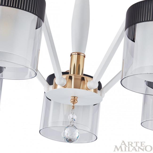 Люстра на штанге Arte Milano Napoli 332646/5 FGD+WT Люстра на штанге Arte Milano Napoli 332646/5 FGD+WT