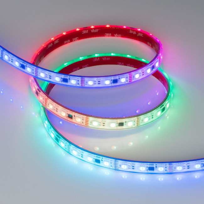 Светодиодная герметичная лента Arlight DMX-PFS-B60-12mm 12V RGB-PX3 (14 W/m, IP68, 5060, 5m) 039175