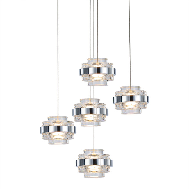 Подвесной светильник Delight Collection MD22030002 MD22030002-5A chrome/clear Подвесной светильник Delight Collection MD22030002 MD22030002-5A chrome/clear