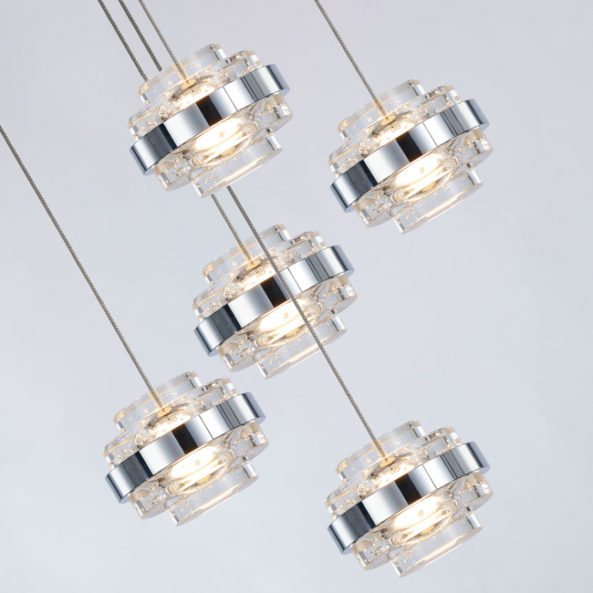 Подвесной светильник Delight Collection MD22030002 MD22030002-5A chrome/clear Подвесной светильник Delight Collection MD22030002 MD22030002-5A chrome/clear