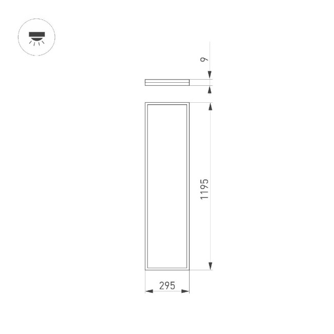 Светодиодная панель Arlight DL-INTENSO-S300x1200-40W White6000 (WH, 120 deg, CRI90, 230V) 043555 Светодиодная панель Arlight DL-INTENSO-S300x1200-40W White6000 (WH, 120 deg, CRI90, 230V) 043555
