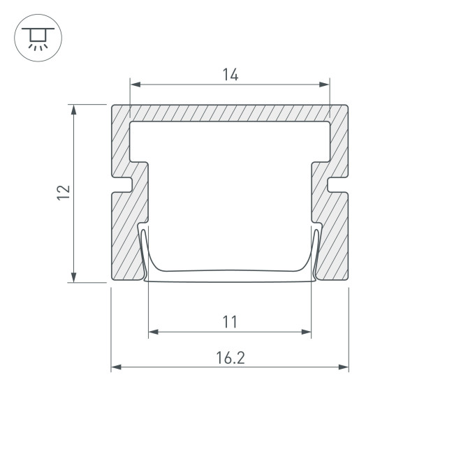 Алюминиевый профиль Arlight PDS-SM-3000 Anod 038815 Алюминиевый профиль Arlight PDS-SM-3000 Anod 038815