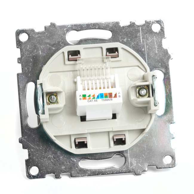 Розетка компьютерная 1-местная RJ-45 Stekker Катрин GLS00-7107-04 49023