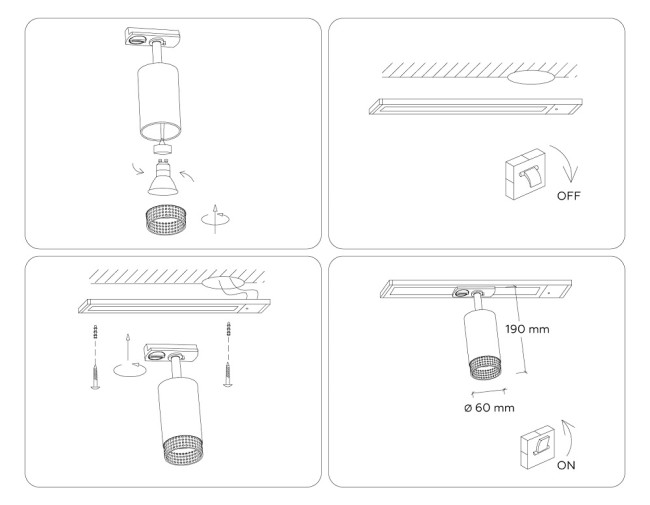 Трековый однофазный светильник Ambrella Light Track System GL5162