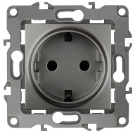 Розетка 2P+E Schuko со шторками Эра 12-2102-12 Б0019323